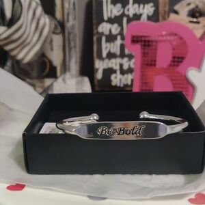 Silver 'Be Bold' Bracelet
